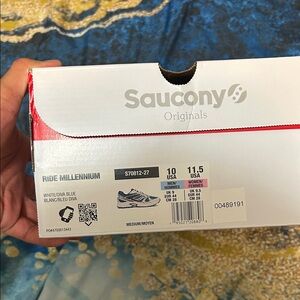 Saucony Originals Ride Millennium in White and Blue